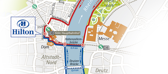 Joggingkarte Hilton Köln